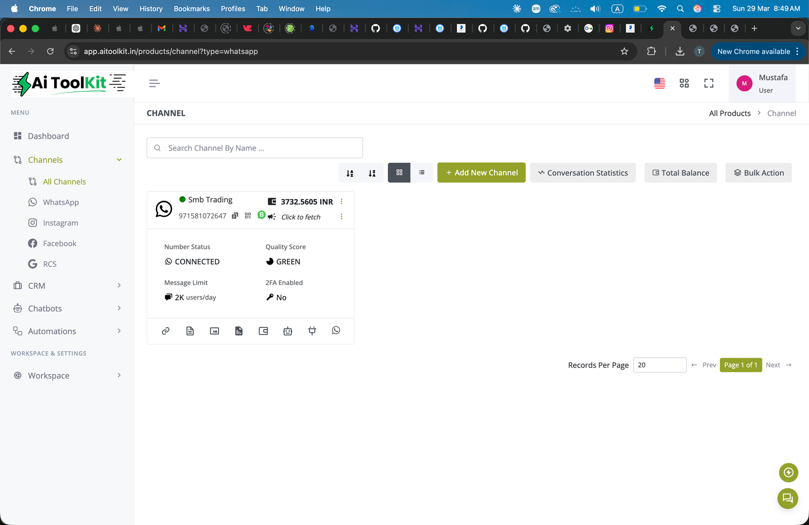 SMB TRADING WHATSAPP API