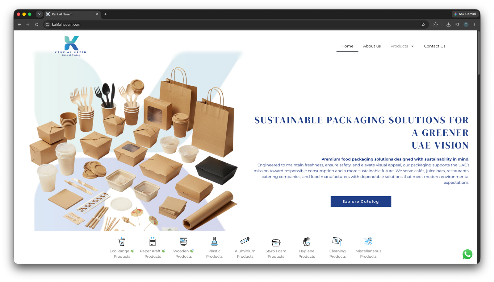 Kahf Al Naeem Catalog Website